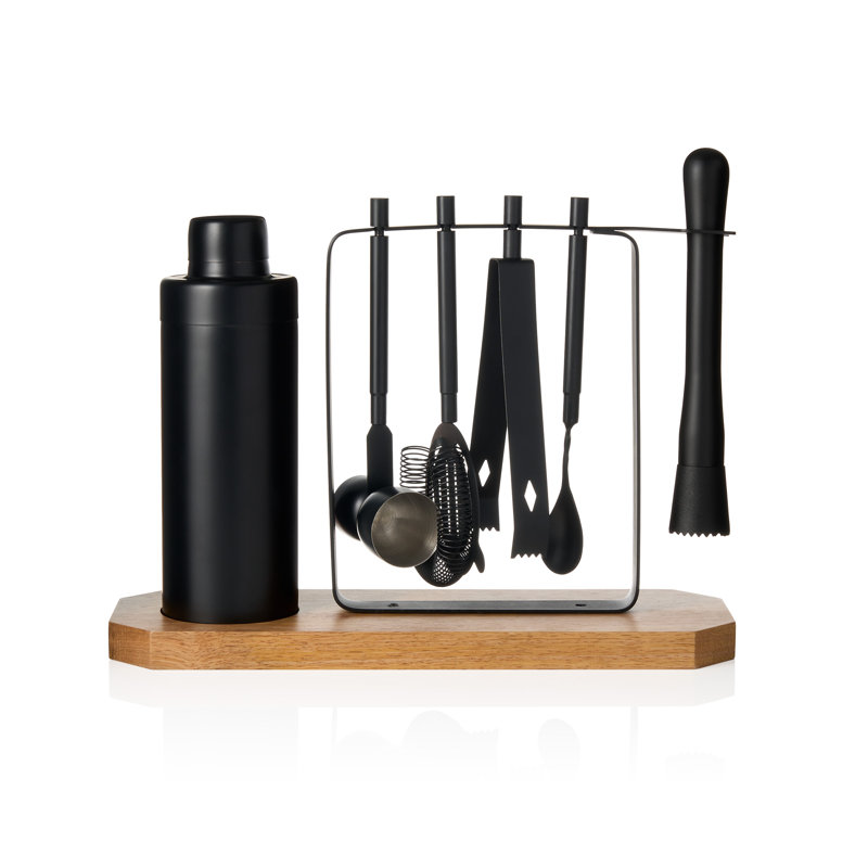 Ensemble d'outils de bar 7 pièces Noir