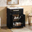 Meuble-lavabo 24 po avec lavabo en céramique intégré, armoire de salle de bain avec 2 portes, 1 tiroir basculant et meuble-lavabo simple pour salle de bain de petite et moyenne taille-1727338165
