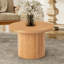 Pedestal Wood Round Coffee Table-317137600-317137606
