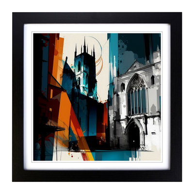 City of York Abstract Art - Framed Print