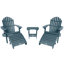 Chaise Adirondack pliante en plastique / résine avec repose-pieds / table Anette-332790785