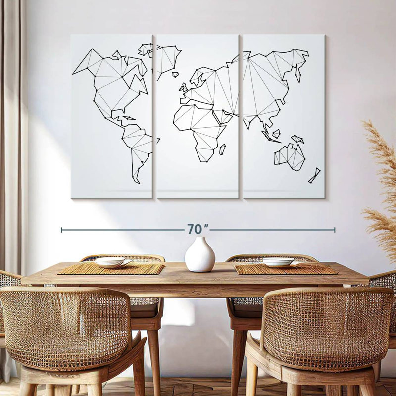 Carte du monde Aliaz, H 42 po x l 65 po
