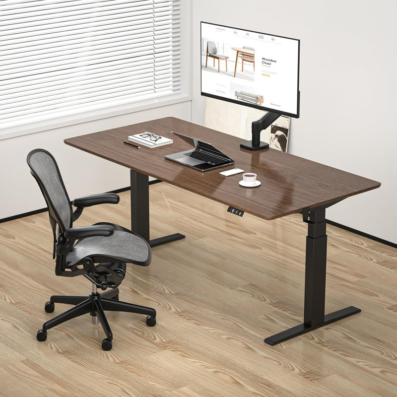 Support de moniteur pour bras de bureau pour écrans d'ordinateur avec pince en C, base de montage à œillets pour écrans d'ordinateur de 13 à 32 pouces