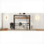 Lit mezzanine simple en métal avec bureau et échelle de rangement intégrée