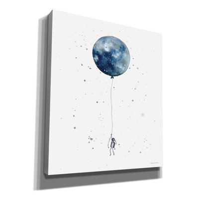 «Moon Balloon» par Rachel Nieman - peinture sur toile tendue