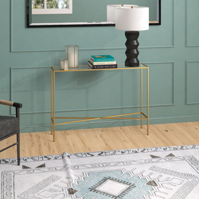 Glass Top Console Table