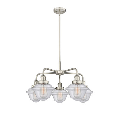 Grourke 5 - Light Glass Dimmable Chandelier