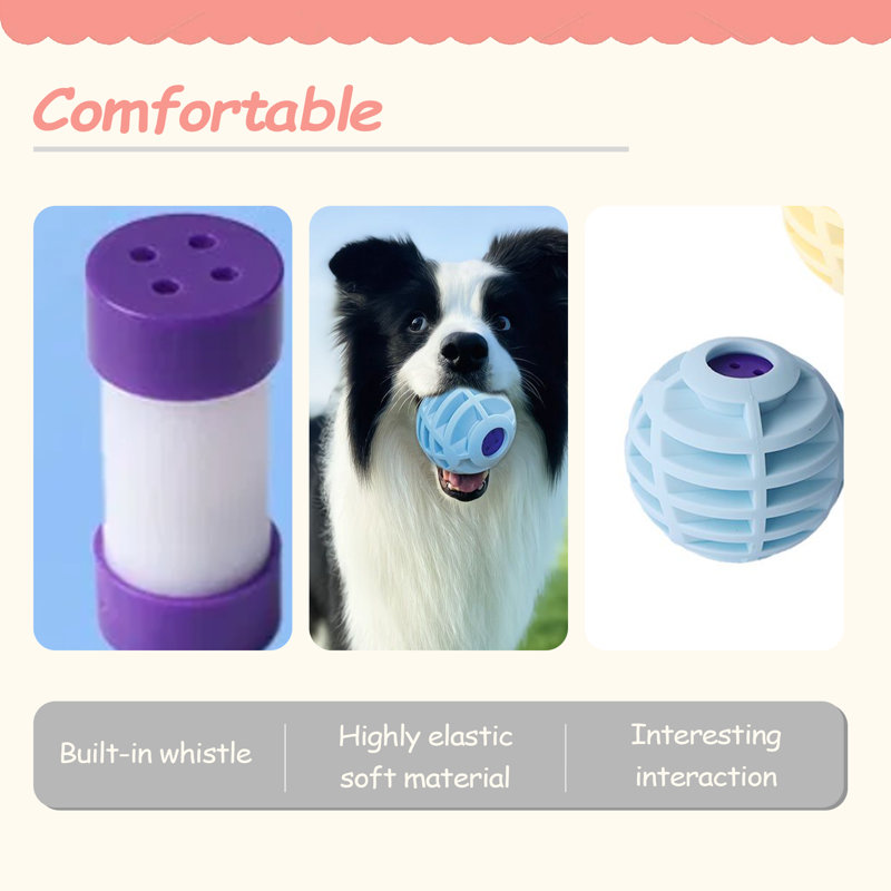 Balle sonore interactive pour animaux de compagnie, balle vocale The Pet Mell Dog, jouets qui grincent pour animaux de compagnie
