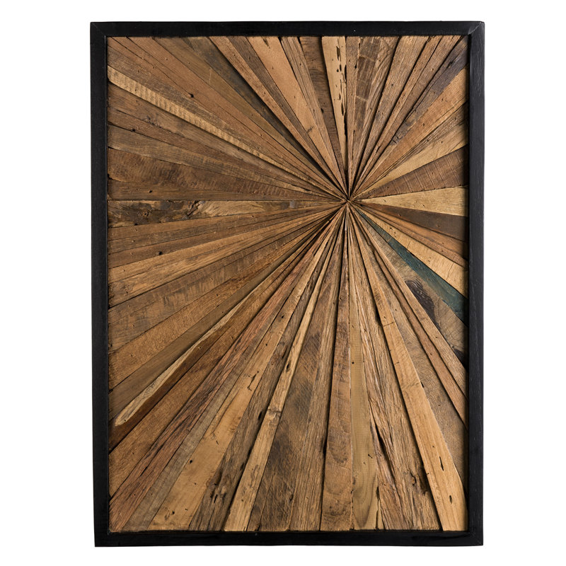 Handmade Abstract Wall Decor on Solid Wood