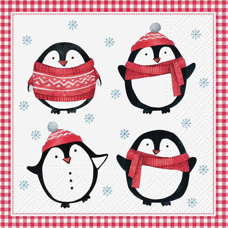 Serviettes Little Penguins pour 20 personnes