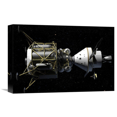 Altair and Orion Spacecraft: Conceptual Rendering Photographic Print on Wrapped Canvas
