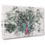 Mesmerising Pink & Green Peacock Watercolour - Wrapped Canvas-56638133