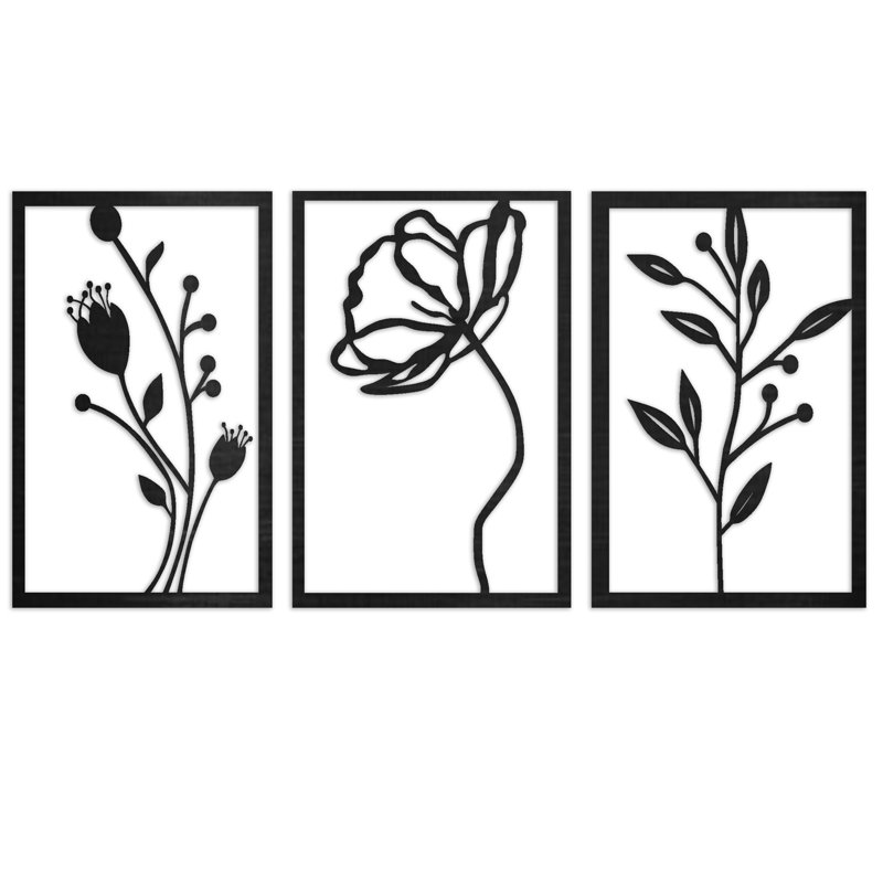 Handmade Wall Decor on Solid Wood, 15.6" H x 32" W x 0.25" D