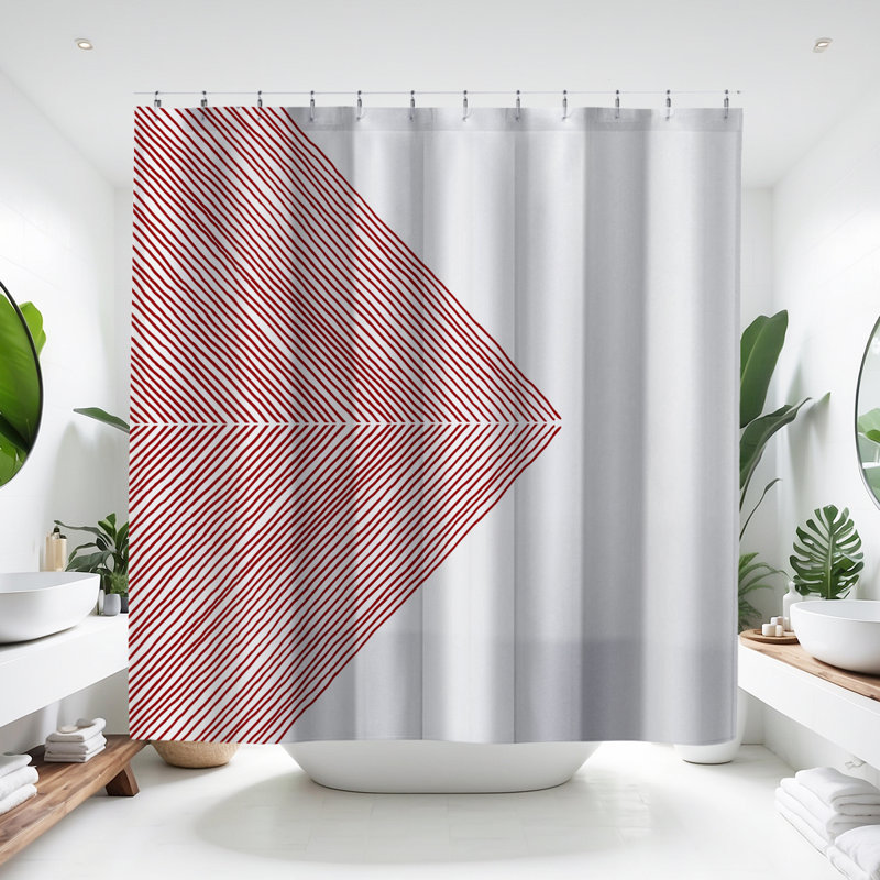 Rideau de douche Coco, Rouge