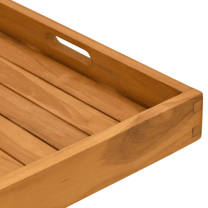 Futoshi Wood Tray, 2.8" H x 19.7" W x 19.7" D