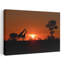 Girafes au coucher du soleil doré, paysage contemporain abstrait, art mural-129007909
