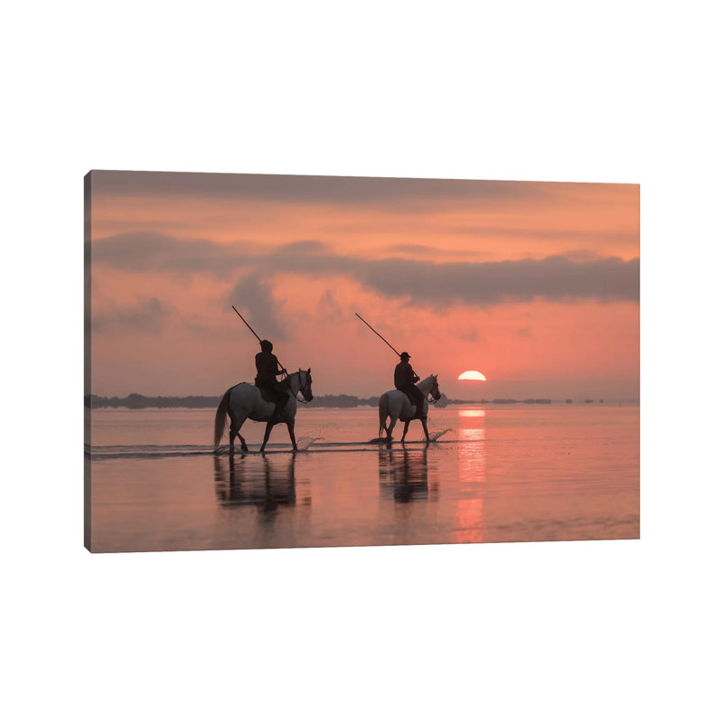 White Angels Of Camargue X by Daniel Kordan - Wrapped Canvas Print, 101.6 cm H x 66.04 cm W x 3.175 cm D