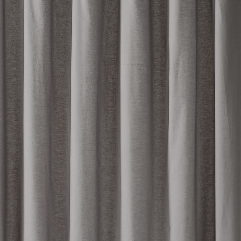 Paire de rideaux en coton Canale, L 50 po x L 84 po, Gris