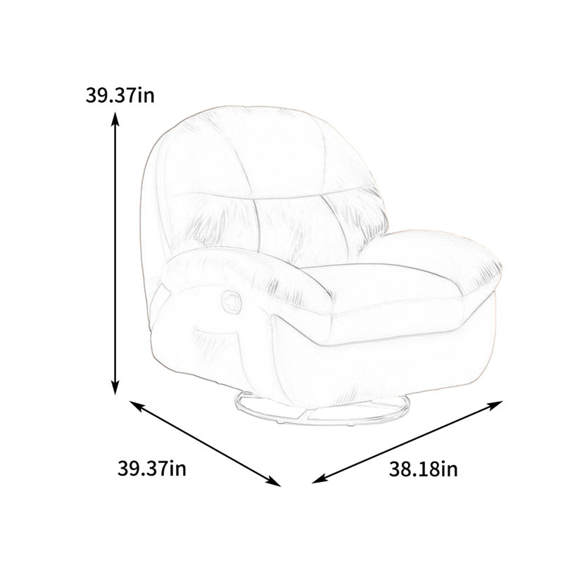 Fauteuil inclinable en similicuir Nahlen, Vert
