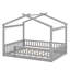 Structure de lit en bois avec clôture-709526561