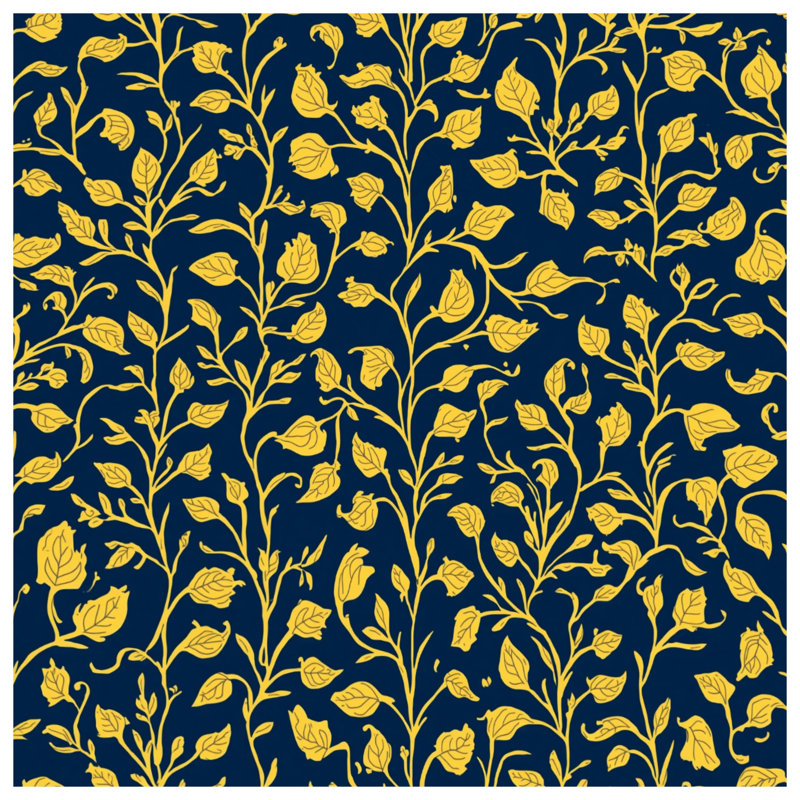 Yellow Floral Pattern Duvet Covers, Twin