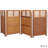 4 ft x 9 ft Brown Wood Folding Outdoor Privacy Screen