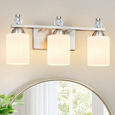 Mid Century  Vanity Light E26 Socket Glass Bathroom Vanity Light Fixtures Modern Vanity Lights for Bathroom Mirror Hallway