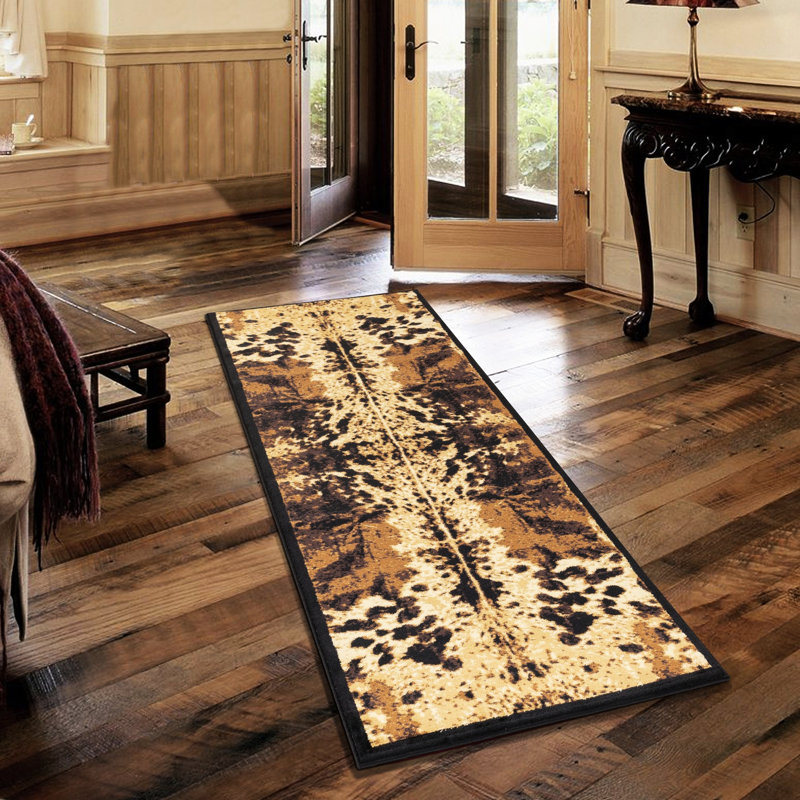 Tapis en cuir de vache 2 pi. 7 po X 3 po