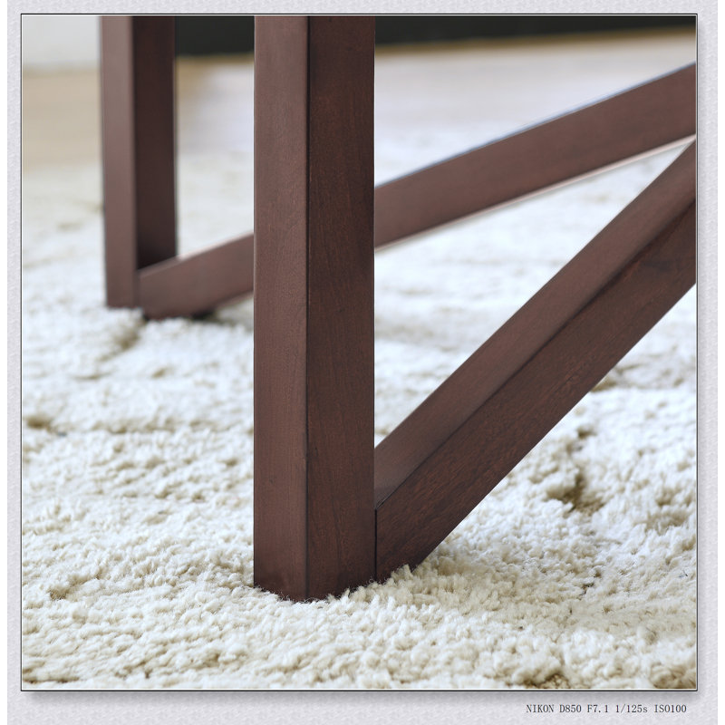 Table basse moderne simple en verre trempé avec base en bois massif, plateau rond transparent pour espaces compacts