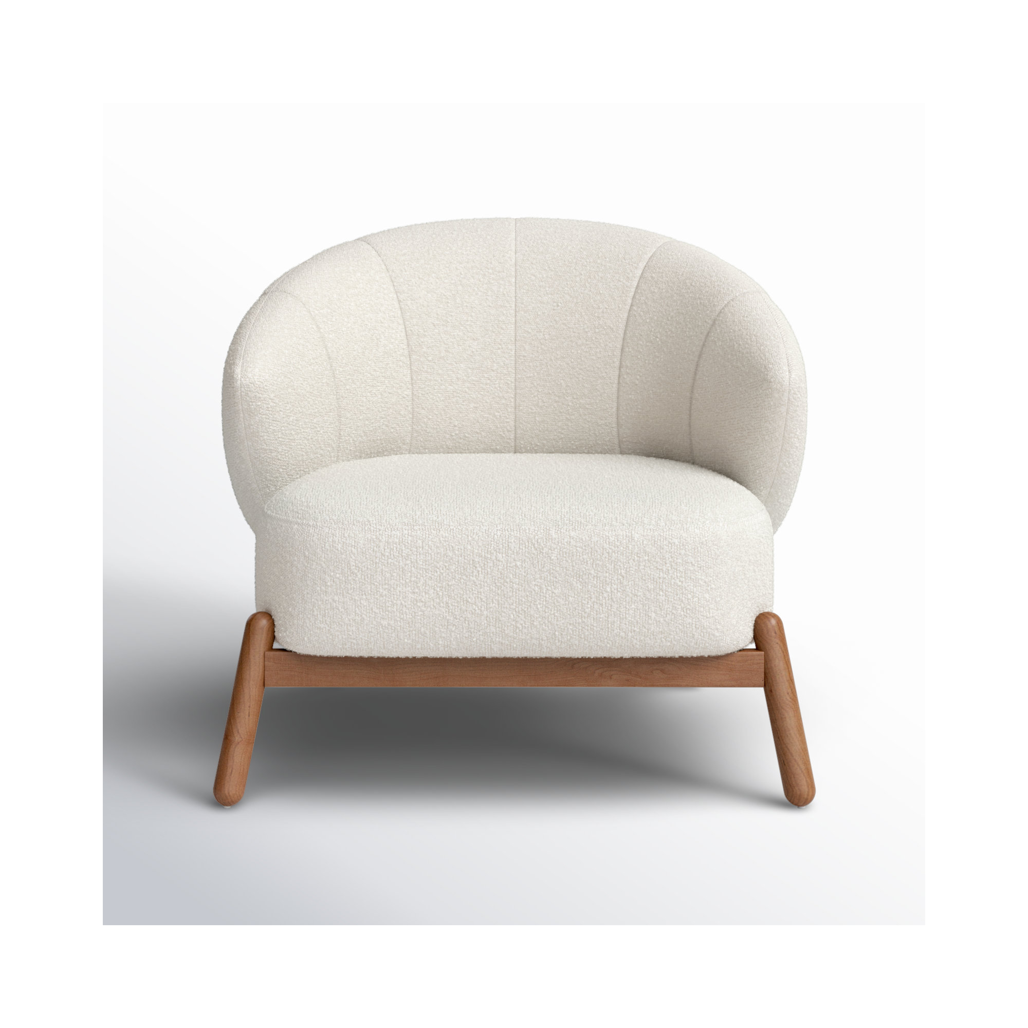 Ciel Upholstered Accent Chair, Off White Performance Boucle