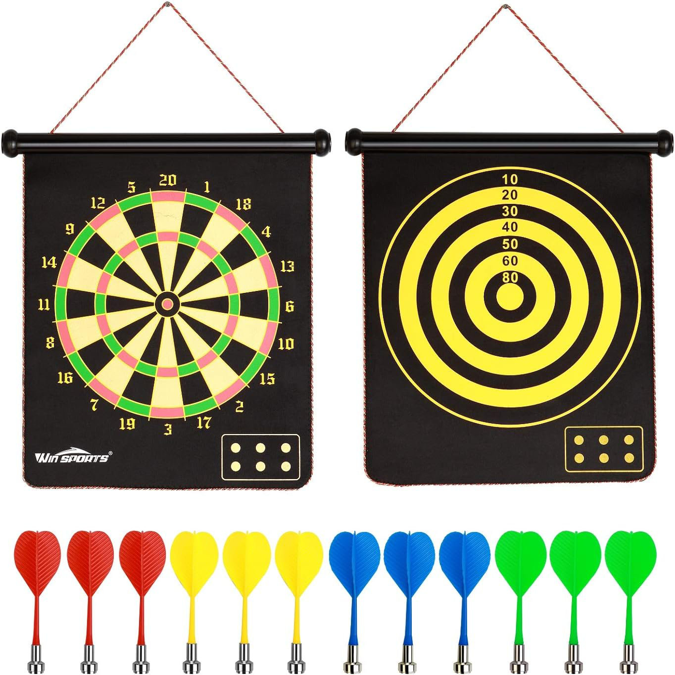 ORLANDO OUTFITTERS, LLC Kids Darts Board,includes 12 Safe