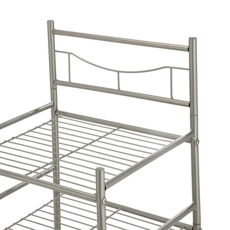 2-Shelf Steel Storage Shelf Unit with Hamper