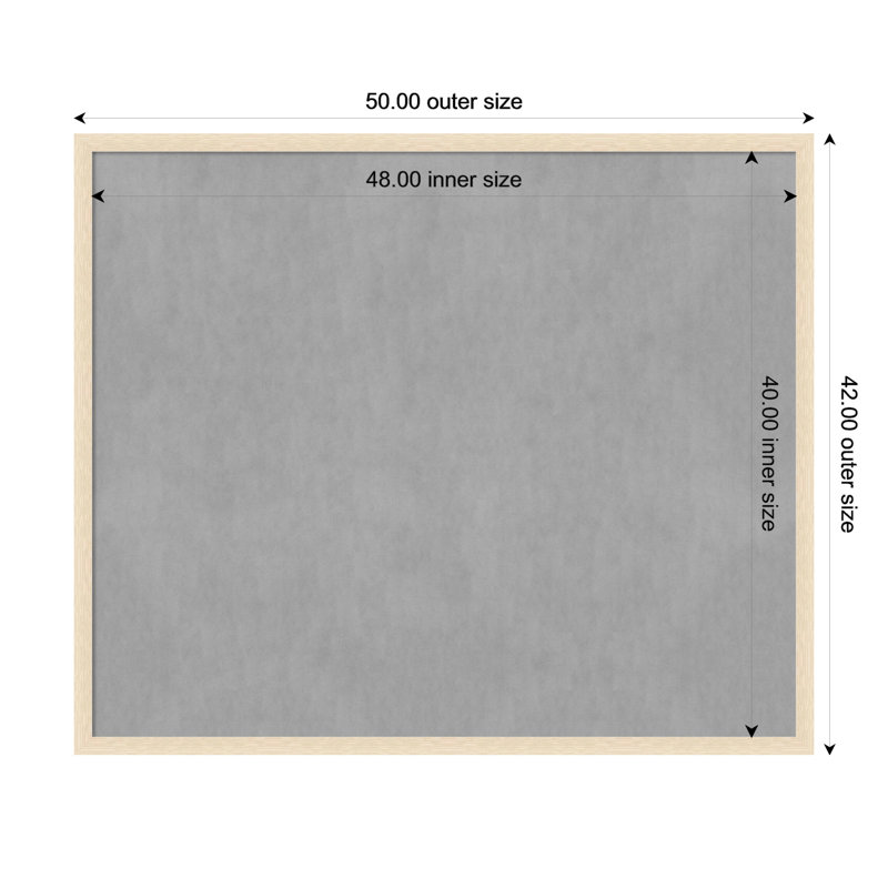 Tableau magnétique encadré Musa Woodgrain, H 42 po x l 50 po