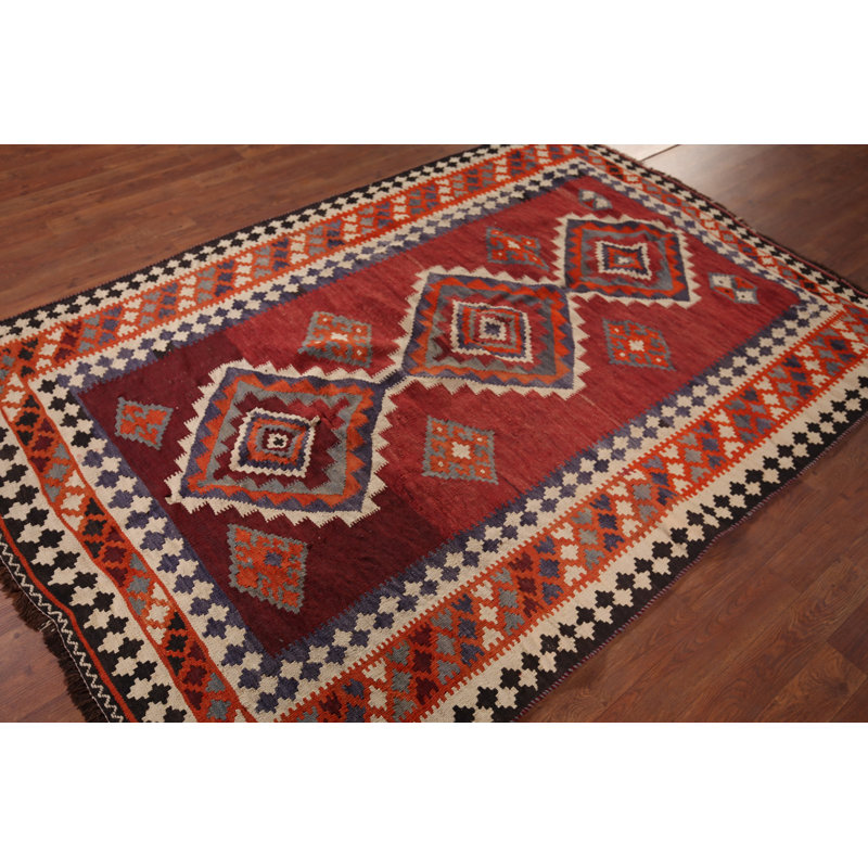 Geometric Wool Kilim   Rug 5x7