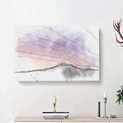 Lilac Sky Above The Mountain - Wrapped Canvas Painting