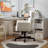 33.9" W Ergonomic Office Chair, Modern Adjustable Height  Computer Desk Chair