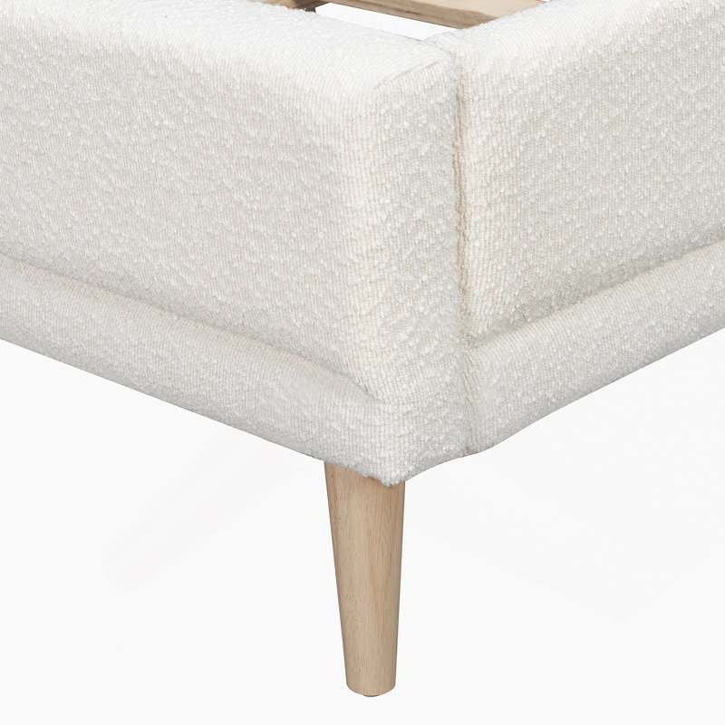 Lit plateforme tapissier Romano Boucle, Grand lit