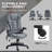 HOMCOM 6 Point Vibrating Massage Office Chair With Lumbar Heat Gray