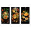 Végétal, pot de fleurs - Soupe, ensemble de 3 reproductions d'art en métal-1499638129