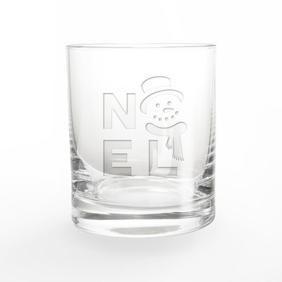 Verre à whisky Noël bonhomme de neige