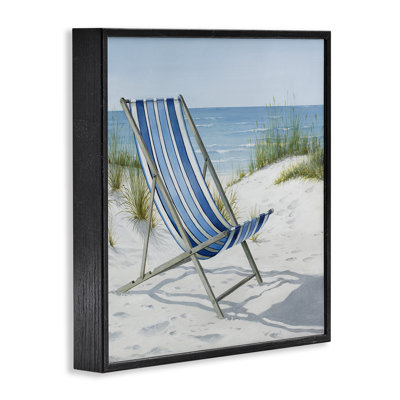 «Tranquil Beach Chair», art de la giclée encadrée par Max Maxx
