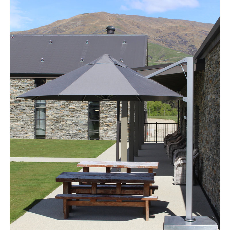 Shadowspec Serenity™ Octagon Umbrella, Surface Plate, 11 ft, Charcoal Tweed