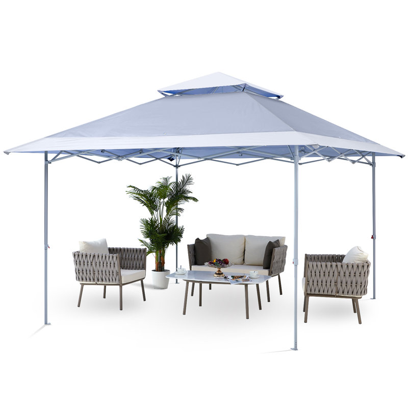 13 Ft. W x 13 Ft. D Steel Pop-Up Canopy The Pop-Up Canopies, Gray
