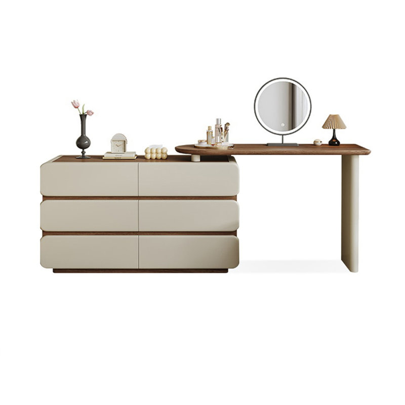 Makeup Vanity with Light mirror,6 drawers