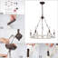 Lustre rustique à 6 lumières à intensité variable blanc (ampoules non incluses)-1258415175