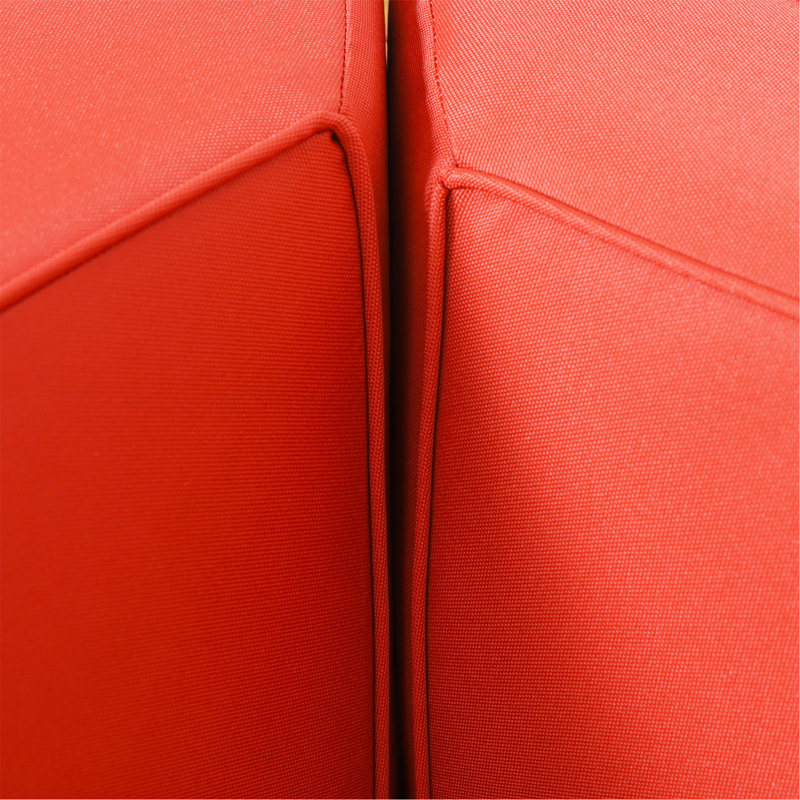 X-Back Right Corner Bench, Red, Brown