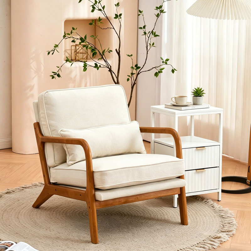 2 - Piece Living Room Set, Beige/White