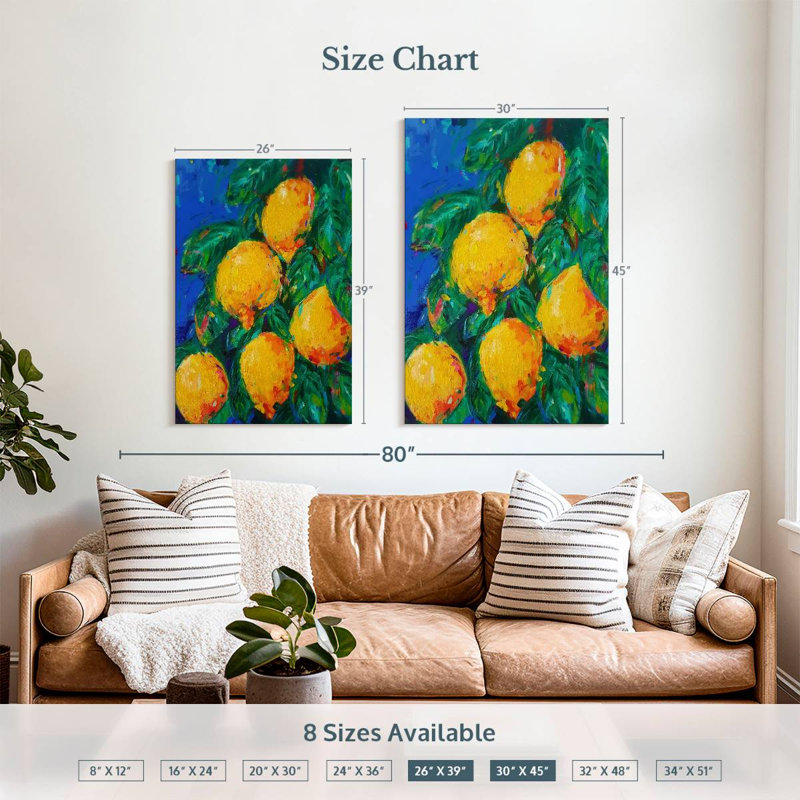 Yarlin Sorrento Citrons, H 39 po x l 26 po