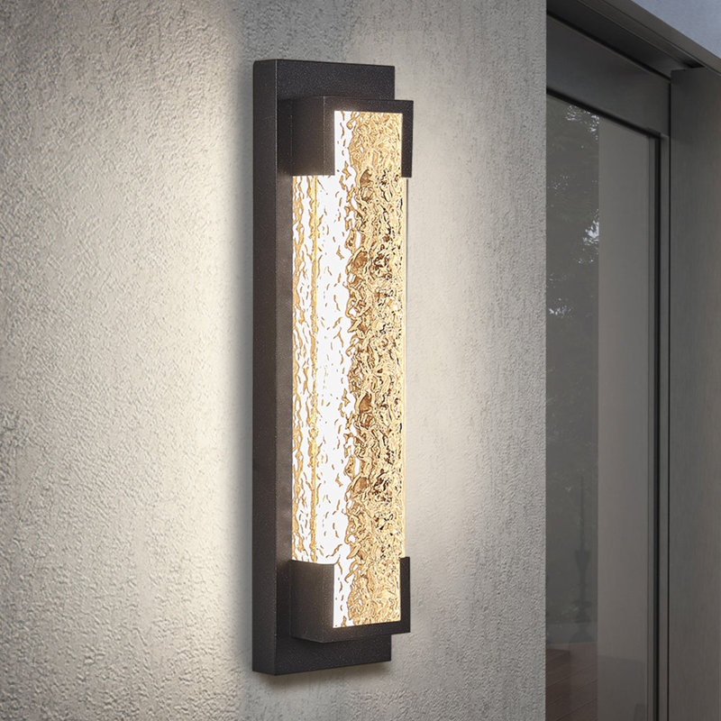 18.9" Modern Outdoor LED Wall Sconce Waterproof Dimmable
