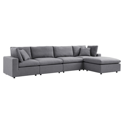 Modway Commix 5-Piece Sunbrella Outdoor Patio Sectional Sofa